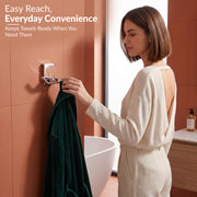 Plantex 304 Grade Stainless Steel Robe Hook/Cloth-Towel Hanger/Bathroom Accessories - Iris (Chrome)