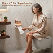 Plantex 304 Grade Stainless Steel Toilet Paper Holder/Stand for Toilet Paper Roll/Tissue Paper Holder - Decan (Rose Gold)