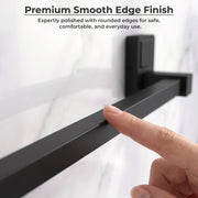 Plantex 304 Garde Stainless Steel 24 inch Towel Bar for Bathroom/Towel Stand/Single Towel Rod/Bathroom Accessories - Darcy (Black)