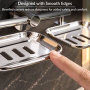 Plantex Galaxy 304 Grade Stainless Steel Bathroom Soap Holder/Soap Stand/Soap Dish for Bathroom Accessories (Chrome)