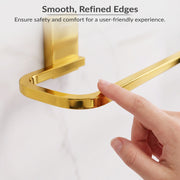 Plantex 304 Grade Stainless Steel 24 inch Single Towel Rod for Bathroom/Hand Towel Holder/Towel Hanger/Bathroom Accessories, Crystal (PVD Gold)