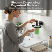 Plantex J4 Stainless Steel Liquid Soap Dispenser/Shampoo Dispenser for Wash Basin/Hand Wash Dispenser Wall Mounted/Bathroom Accessories (PVD Black Finish) Onix
