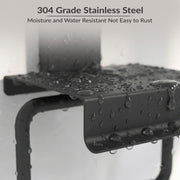 Plantex 304 Grade Stainless Steel Bathroom Toilet Paper Holder with Mobile Stand/Toilet Tissue Holder/Bathroom Accessories (Crystal, Black)