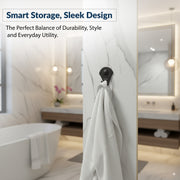 Plantex Royal Stainless Steel Robe Hook for Bathroom/Cloth-Towel Hanger/Napkin Hanger/Bathroom Accessories (Black, Powder Coated)