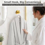 Plantex J4 Stainless Steel Clothes Hanger for Wall/Hangers for Bathroom/Robe Hook/Bathroom Accessories (PVD Gold Finish) Angel