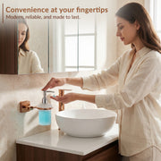 Plantex 304 Grade Stainless Steel Liquid Soap Dispenser for Kitchen/Soap Dispenser Wall Mount for Bathroom Accessories- Decan (Rose Gold)