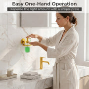 Plantex J4 Stainless Steel Liquid Soap Dispenser/Shampoo Dispenser for Wash Basin/Hand Wash Dispenser Wall Mounted/Bathroom Accessories (PVD Gold Finish) Angel