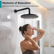 Plantex ABS Round Head Shower/10 Inch Overhead Rain Shower for Bathroom/Shower for Home/Hotel/Adjustable Shower Head for Bathroom - Pack of 1 (Black, D609)