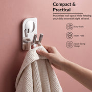 Plantex Stainless Steel Robe Hook for Bathroom/Cloth Hanger for Wall/Hooks for Wall/Bathroom Accessories - Chrome (Dream)