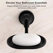Plantex 304 Grade Stainless Steel Soap Holder/Stand for Bathroom and Wash Basin Bathroom Accessories - Niko (Black)