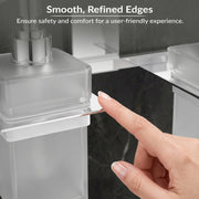 Plantex 304 Grade Stainless Steel Liquid Soap Dispenser/Tumbler Holder/Toothbrush Holder/Bathroom Accessories (Crystal - Chrome)