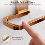 Plantex 304 Grade Stainless Steel Napkin Holder for Wash Basin/Towel Holder for Bathroom/Towel Holder/Towel Ring/Bathroom Accessories - Crystal (PVD Rose Gold)