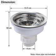 Plantex Coupling for Kitchen Sink/Stainless Steel Waste Coupling/Round Shape Coupling - Pack of 1 (Premium, Chrome Finish)