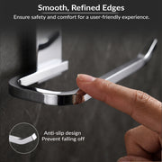 Plantex 304 Grade Stainless Steel Towel Ring/Napkin Hanger/Towel Holder for Wash Basin/Bathroom Accessories - Crystal (Chrome)