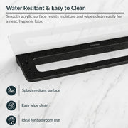 Plantex 20 Inch Acrylic Towel Hanger for Bathroom/Towel Rod for Kitchen/Napkin Holder/Stand/Towel Bar for Bathroom - Pack of 1 (VIB-126, Black)