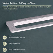Plantex 20 Inch Acrylic Towel Hanger for Bathroom/Towel Rod for Kitchen/Napkin Holder/Stand/Towel Bar for Bathroom - Pack of 1 (VIG-126, Grey)