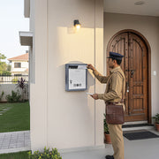 Plantex Wall Mount Letter Box - Suggestion Box/Mail Box/Post Box for Home gate with Secure Key Lock - (Dark Grey) A4 Size