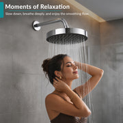 Plantex ABS 12 Inch Round Head Shower/Overhead Rain Shower/Shower for Home/Hotel/Adjustable Shower Head for Bathroom - Pack of 1 (Chrome, D615)