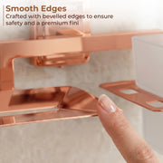 Plantex 304 Stainless Steel Decan Rose Gold Soap and Brush Holder Stand for Bathroom/Soap Stand/Tooth Brush Holder - Bathroom Accessories