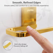 Plantex 304 Grade Stainless Steel Napkin Holder for Wash Basin/Towel Holder for Bathroom/Towel Holder/Towel Ring/Bathroom Accessories - Crystal (PVD Gold)
