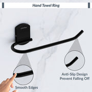 Plantex 304 Stainless Steel Towel Hanger for Wash Basin/Towel Holder/Napkin Holder for Bathroom Accessories (Black) Parv