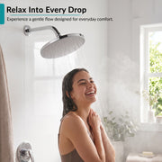 Plantex ABS 9 Inch Round Head Shower/Overhead Rain Shower/Shower for Home/Hotel/Adjustable Shower Head for Bathroom - Pack of 1 (Chrome, D639)