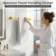 Plantex J4 Stainless Steel 24 Inch Towel Rod for Bathroom/Towel Holder in Bathroom/Towel Holder/Bathroom Accessories (PVD Gold Finish) Angel