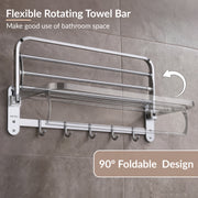 Plantex 304 Grade Stainless Steel Towel Rack in Bathroom/Towel Holder/Bathroom Accessories (24 Inch) Chrome