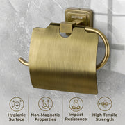 Plantex 304 Grade Stainless Steel Toilet Paper Holder/Stand for Toilet Paper Roll/Tissue Paper Holder - Decan (Brass Antique)