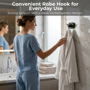 Plantex J4 Stainless Steel Clothes Hanger for Wall/Hangers for Bathroom/Robe Hook/Bathroom Accessories (PVD Black Finish) Onix