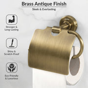 Plantex 304 Grade Stainless Steel Toilet Paper Roll Holder for Bathroom/Tissue Paper Holder/Bathroom Accessories - Daizy (Antique)