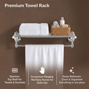 Plantex 304 Grade Stainless Steel Towel Rack for Bathroom/Towel Stand/Hanger/Bathroom Accessories - Niko (18 Inch-Chrome)