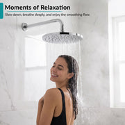 Plantex ABS Round Head Shower/10 Inch Overhead Rain Shower for Bathroom/Shower for Home/Hotel/Adjustable Shower Head for Bathroom - Pack of 1 (Chrome, D609)