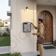 Plantex Wall Mount Letter Box - Suggestion Box/Mail Box/Post Box for Home gate with Secure Key Lock - (Dark Grey) A4 Size