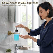 Plantex 304 Grade Stainless Steel Liquid Soap Dispenser/Shampoo Dispencer/Handwash Bottle Stand - Decan (Brass Antique)