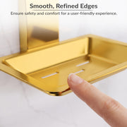 Plantex 304 Grade Stainless Steel Soap Dish/Soap Holder/Soap Stand/Soap Case/Soap Storage for Bathroom/Bathroom Accessories - Crystal (PVD Gold)