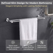 Plantex Stainless Steel Heavy and Sturdy Dual Towel Rod for Bathroom/Towel Hanger/Towel Holder/Bathroom Accessories (24-inch) Chrome Finish