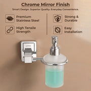 Plantex 304 Grade Stainless Steel Liquid Soap Dispenser/Shampoo Dispenser/Hand Wash Dispenser/Bathroom Accessories Pack of 1, Darcy (Chrome)