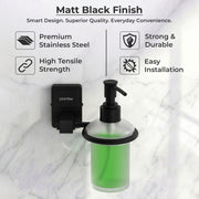 Plantex 304 Garde Stainless Steel Liquid Soap Dispenser/Shampoo Dispenser/Hand Wash Dispenser/Bathroom Accessories - Darcy (Black)