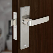 Plantex Heavy Dut Bathroom Door Lock/Mortise 8inch Keyless Plate Handle Set for Home/Bathroom/Store Room/Balcony/Office with Baby Latch (8110, Matt)