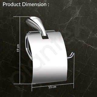 Plantex Smero Pure Brass Toilet Paper Holder/Tissue Paper Stand for Washroom/Bathroom - Craft (Chrome)