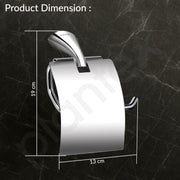 Plantex Smero Pure Brass Toilet Paper Holder/Tissue Paper Stand for Washroom/Bathroom - Craft (Chrome)