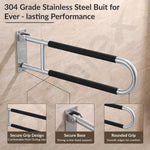 Plantex 304 Grade Stainless Steel 24 Inch U-Shape Grab Bar for Bathroom