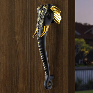 Plantex Heavy Duty Door Handle/Door & Home Decor/11-inches Elephante Shape Main Door Handle/Door Pull Push Handle - Pack of 1 (Brass Antique Finish)