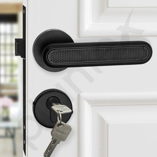 Plantex Triple Security Door Lock for Home/Main Door Lock Set with 3 Years of Warranty/Mortise Lock for Door with Brass Lock Body & Cylinder (Black Finish)