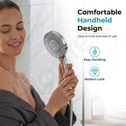 Plantex Hand Shower for Bathroom/3 Mode Multifunctional Shower/5-Inch ABS Plastic Silicone Handheld Shower/Easy Mode Switching – (Chrome, APS-8616)