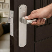 Plantex Heavy Duty Bathroom Door Lock/Mortise Handle Lock/8inch Keyless Plate Handle Set for Home/Bathroom/Store Room/Balcony/Office with Baby Latch (8132- Matt)