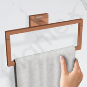 Plantex 304 Grade Stainless Steel Compact Napkin Hanger/Holder for Wash Basin Hand Towel Holder for Bathroom Accessroies - Benz (Rose Gold)