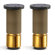 Plantex 4 Inch Sofa Leg for Bed Furniture/Aluminium Sofa Leg for Table/Support Legs/Furniture Leg - Pair of 1 (2 Piece) (DTS-77, Brass Antique & Gold)