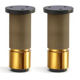 Plantex 4 Inch Sofa Leg for Bed Furniture/Aluminium Sofa Leg for Table/Support Legs/Furniture Leg - Pair of 1 (2 Piece) (DTS-77, Brass Antique & Gold)